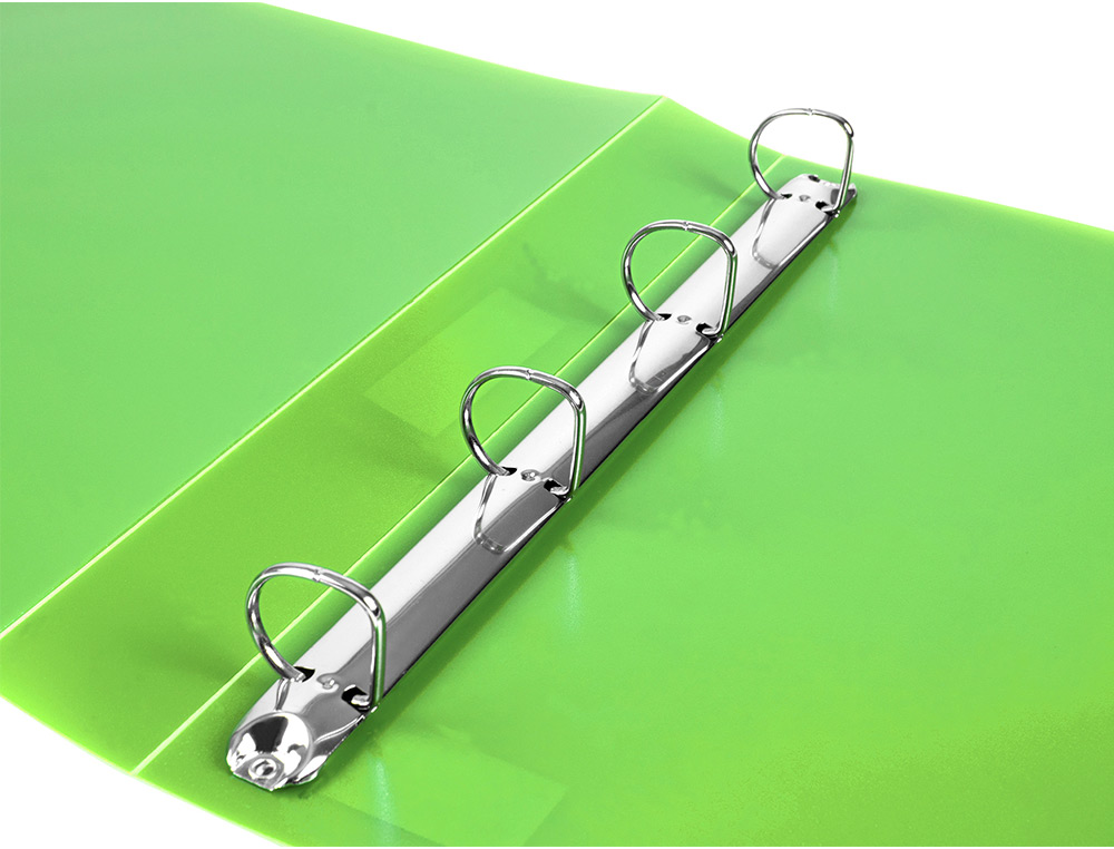 CLASSEUR KANGOUROU LIDERPAPEL 2 ANNEAUX EN D 40MM           POLYPROPYLENE 283X320MM       DOCUMENT A4 COLORIS VERT