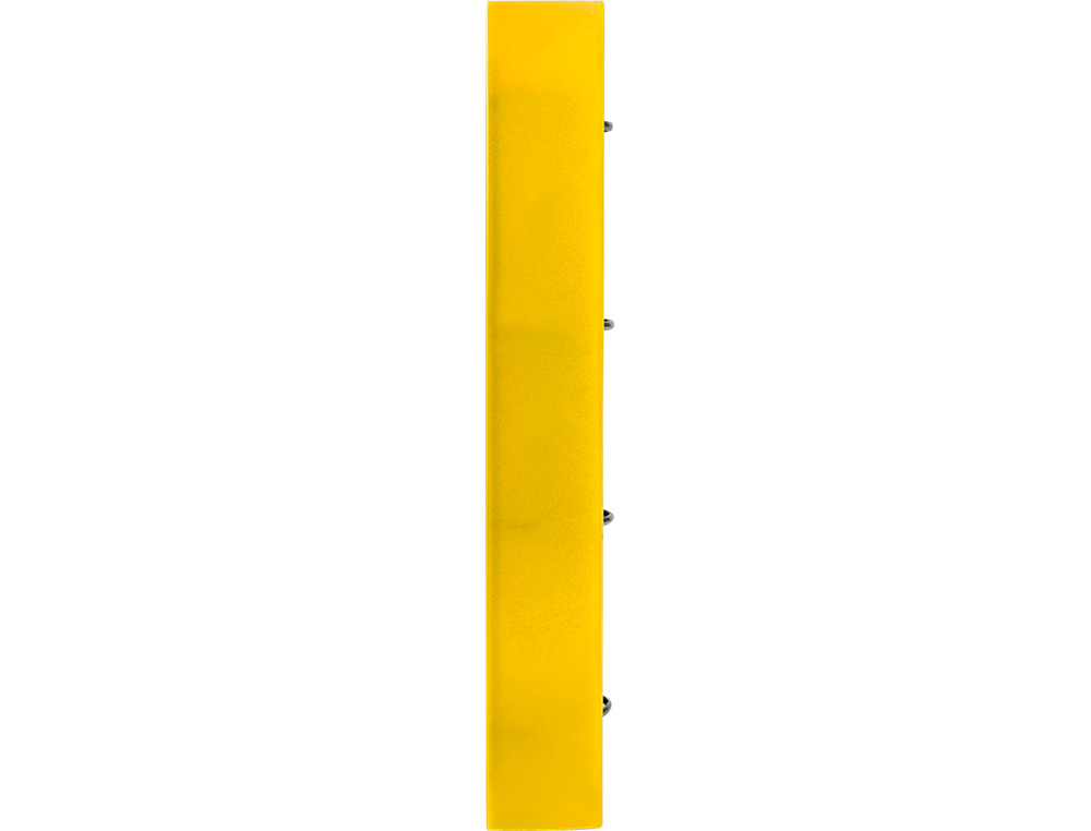 CLASSEUR LIDERPAPEL 4 ANNEAUX EN D 25MM A4 POLYPROPYLENE FEUILLETS MOBILES 100F 5X5MM COLORIS JAUNE FLUO