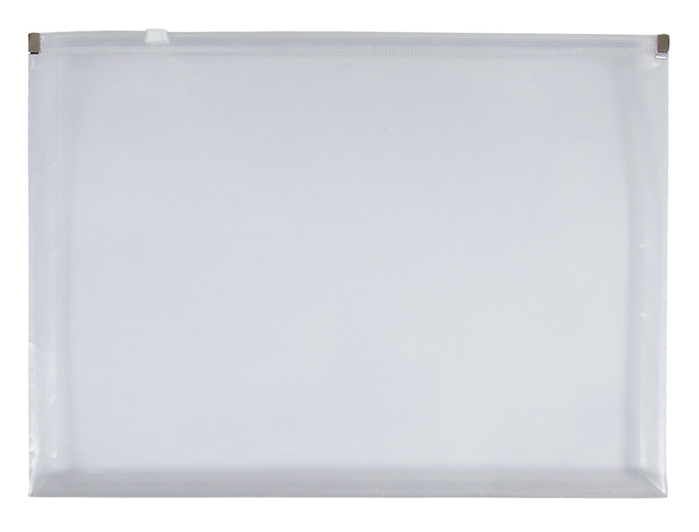 POCHETTE ENVELOPPE LIDERPAPEL POLYPROPYLENE 180 MICRONS A6  105X148MM FERMETURE ECLAIR    TRANSPARENT INCOLORE