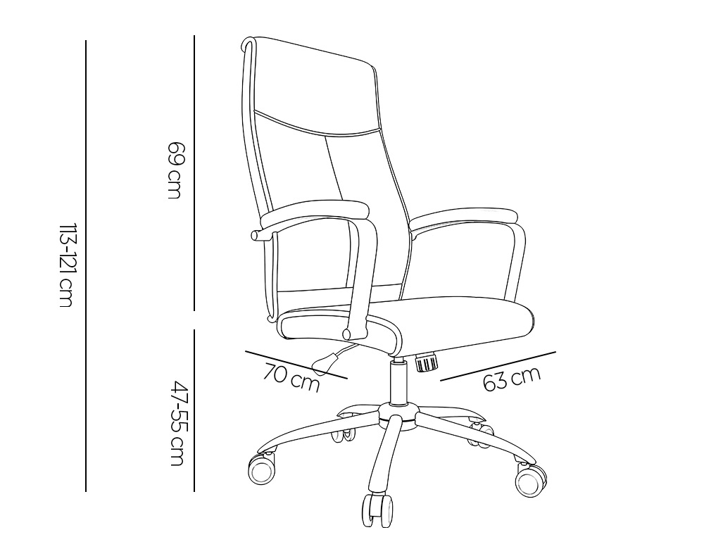 FAUTEUIL DE DIRECTION Q-CONNECT MODENA SIMILI CUIR BASE ACIER CHROME HAUTEUR MAX 1210MM LARGEUR 630MM PROF 680MM GRIS