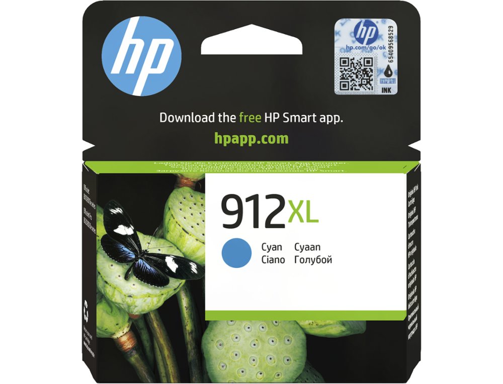 CARTOUCHE ENCRE HP 912XL 8010 / 8020 / 8035 COULEUR CYAN    825 PAGES