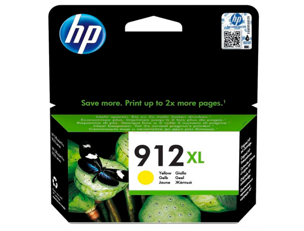 CARTOUCHE ENCRE HP 912XL 8010 / 8020 / 8035 COULEUR JAUNE   825 PAGES