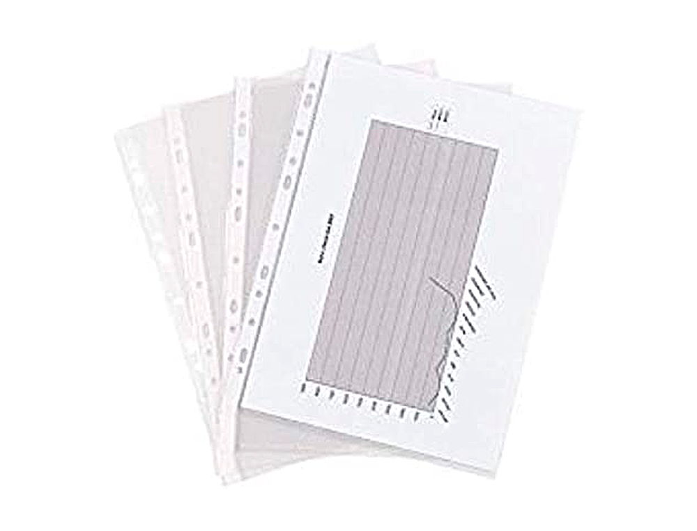 POCHETTE ESSELTE POLYPROPYLNE GRAIN 4.6/100E PERFORE A4 230X302MM TRANSPARENT BOTE 100 UNITS