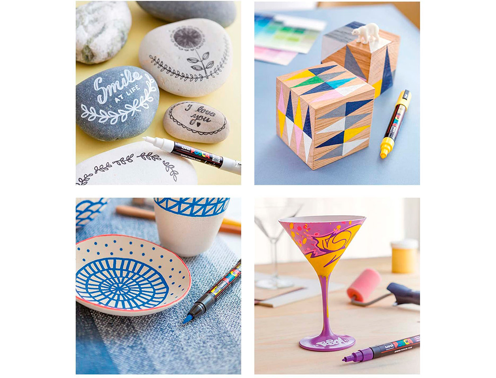 MARQUEUR PEINTURE POSCA PC3M POINTE FINE CONIQUE ENCRE     INODORE COUVRANTE SET 16      UNITES ASSORTIES