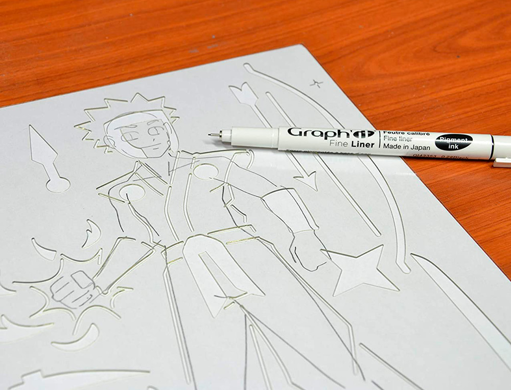TRACE-MANGA GO MANGA 2 POCHOIRS SILHOUETTE A TRACER TENUE VESTIMENTAIRE ET ACCESSOIRES MODELE GARCON