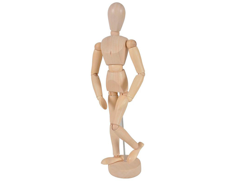 MAIN ARTICULEE BOIS VERNIS SEURAT IDEAL POUR ESQUISSE DOIGTS FLEXIBLES HAUTEUR 30CM