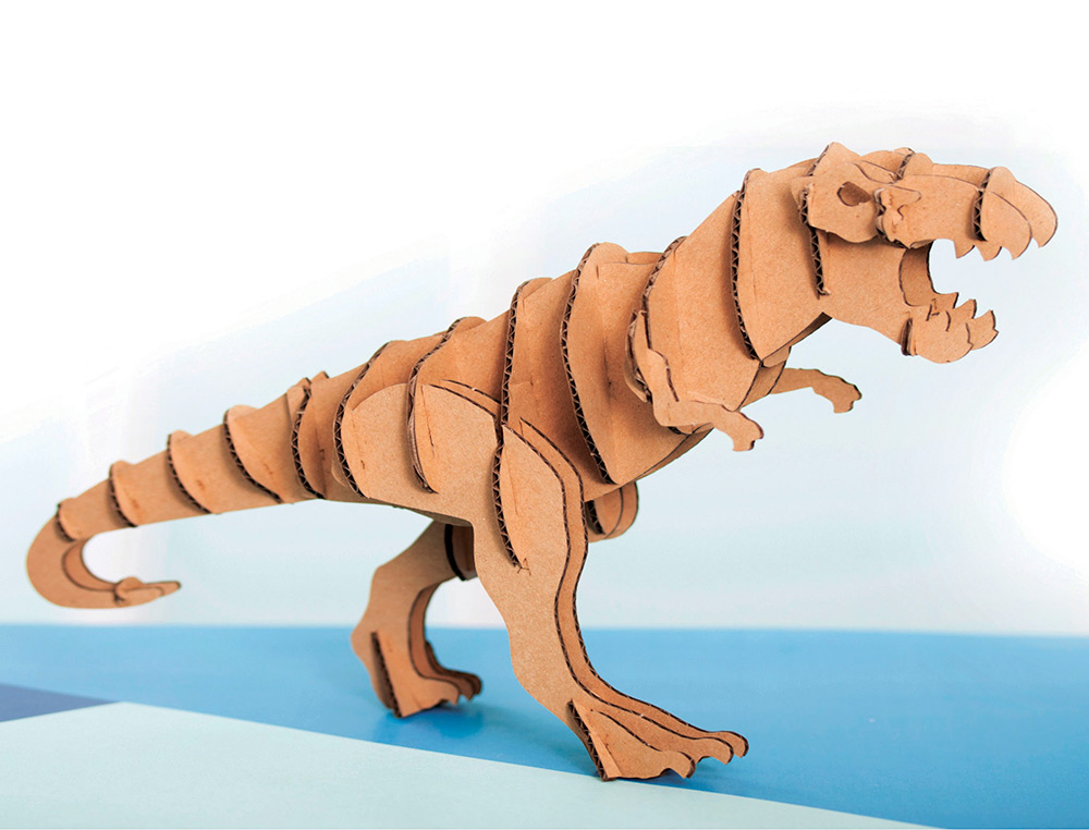 MAQUETTE TYRANOSAURE GRAINE CREATIVE CARTON A ASSSEMBLER DECORER PERSONNALISER 150X150MM