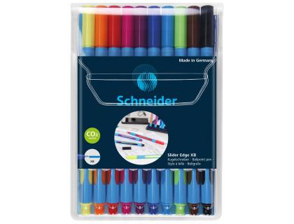 STYLO-BILLE SCHNEIDER SLIDER EDGE XB COULEUR ASSORTIES PACKDE 10