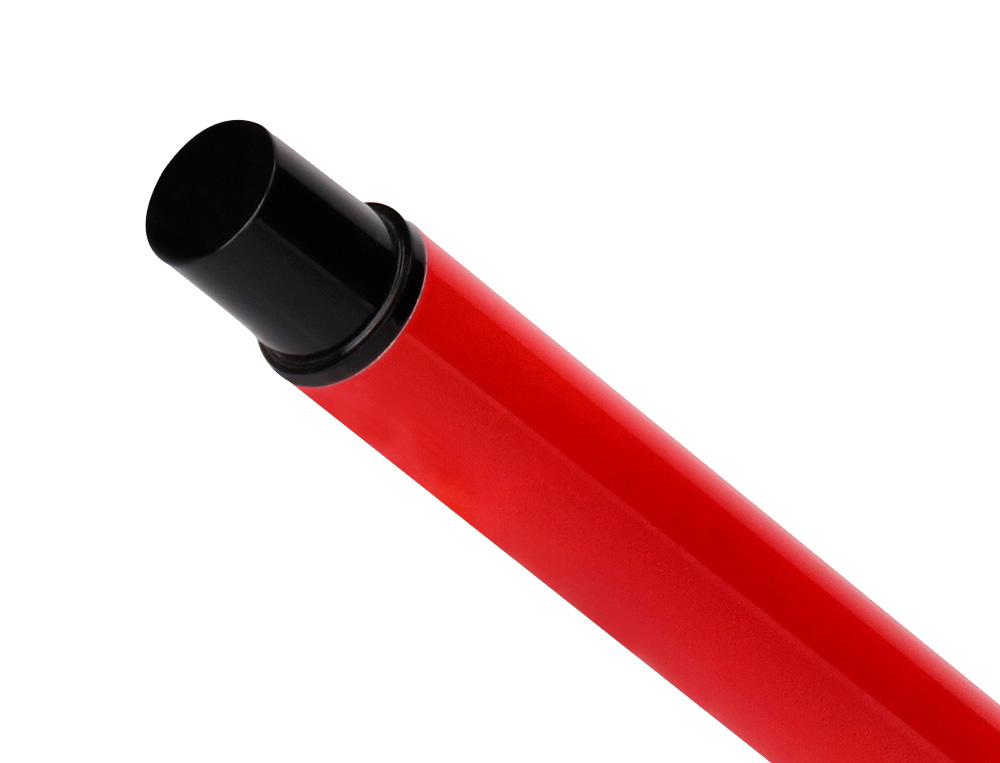 ROLLER BELIUS TURBO ALUMINIUM TEXTURE POINTILLEE ATTRIBUTS  NOIR ENCRE BLEUE COLORIS      ROUGE DANS COFFRET CADEAU