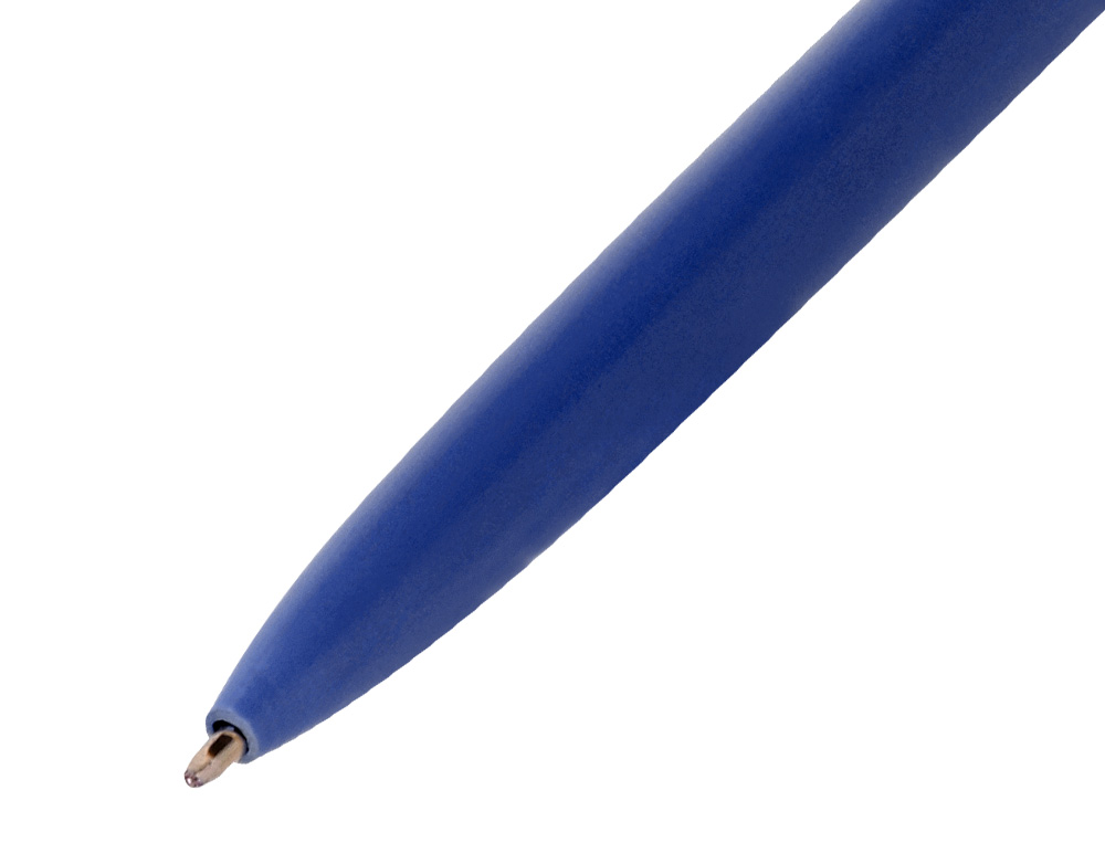 STYLO-BILLE BELIUS ROSE ALUMINIUM DETAILS ET ATTRIBUTS OR ROSE ENCRE BLEUE COLORIS BLEU ELECTRIQUE DANS COFFRET CADEAU