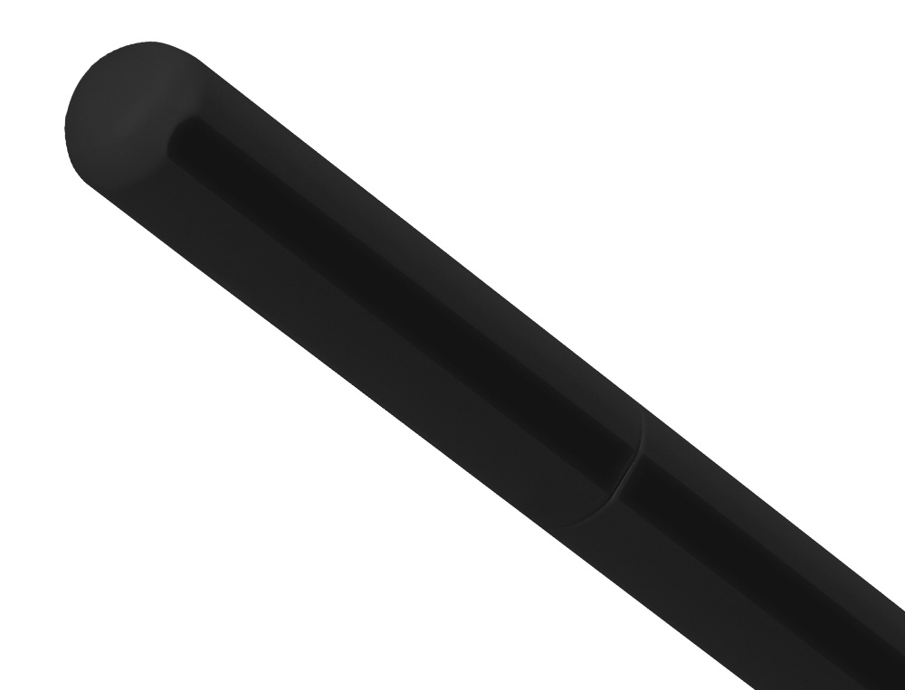 ROLLER ET ETUI EN SIMILI CUIR BELIUS SPACE B MONOCHROME SANS AGRAFE ENCRE BLEUE COLORIS NOIR DANS COFFRET CADEAU