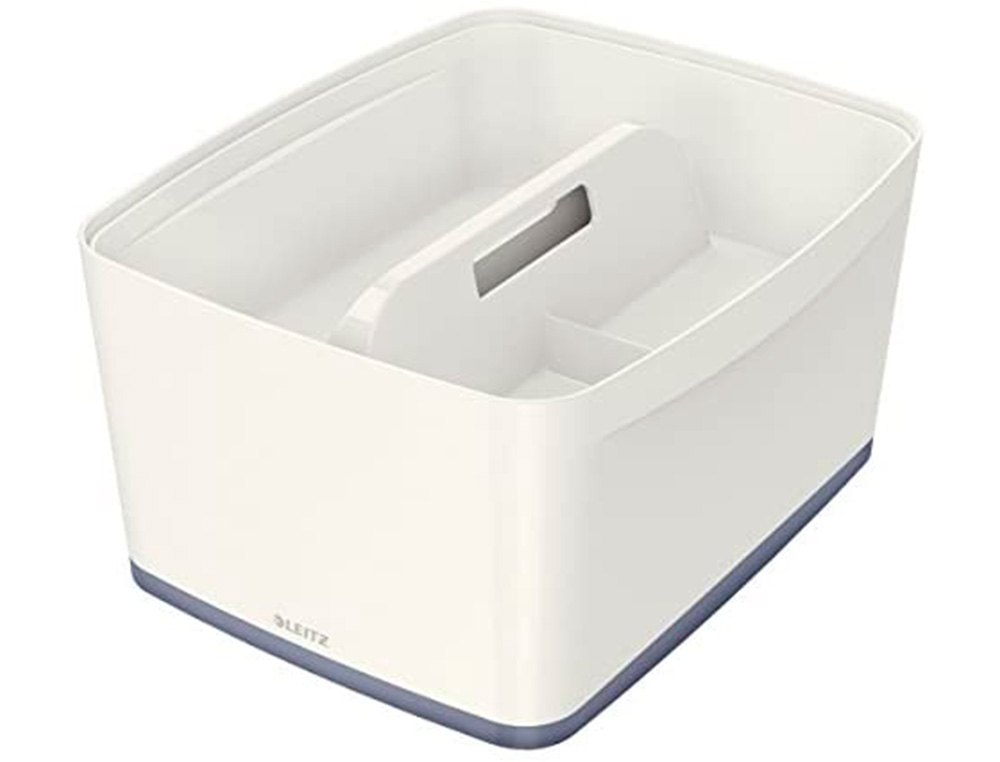 BAC RANGEMENT LEITZ MYBOX FORMAT A4 18L 318X198X385MM   BLANC GRIS