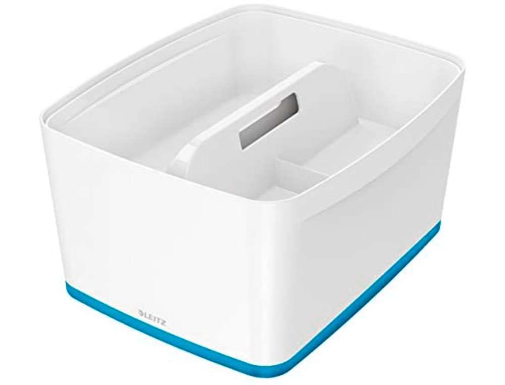 BAC RANGEMENT LEITZ MYBOX FORMAT A4 18L 318X198X385MM   BLANC BLEU