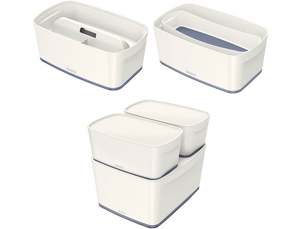 BAC RANGEMENT LEITZ MYBOX FORMAT A5 5L 318X128X3191MM   BLANC GRIS