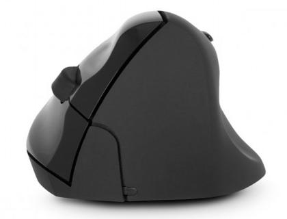 SOURIS SANS FIL ERGONOMIQUE VERTICALE POUR DROITIERS      OPTIQUE 4 BOUTONS 2,4GHZ      RECEPTEUR SANS FIL USB