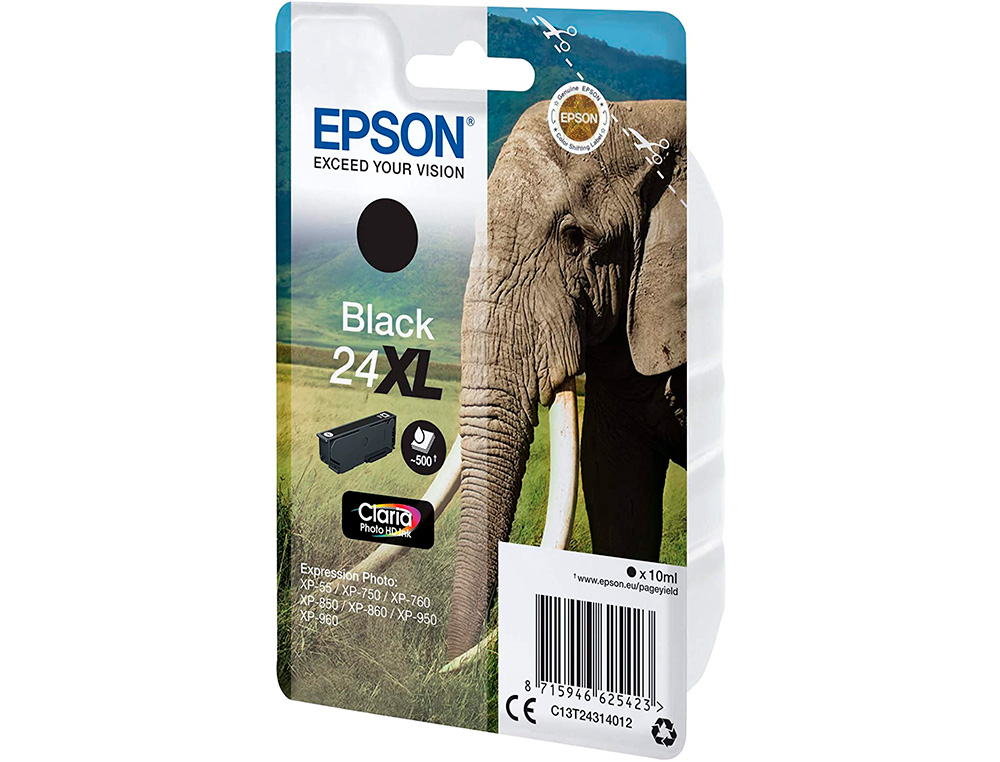 CARTOUCHE ENCRE  EPSON CLARIA PHOTO HD INK 24XL EXPRESSION  PHOTO XP-760/950 NOIR