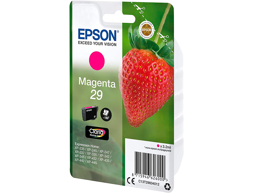 CARTOUCHE ENCRE EPSONá SINGLEPACK 29 CLARIA HOME INK FRESA RF+AM MAGENTA