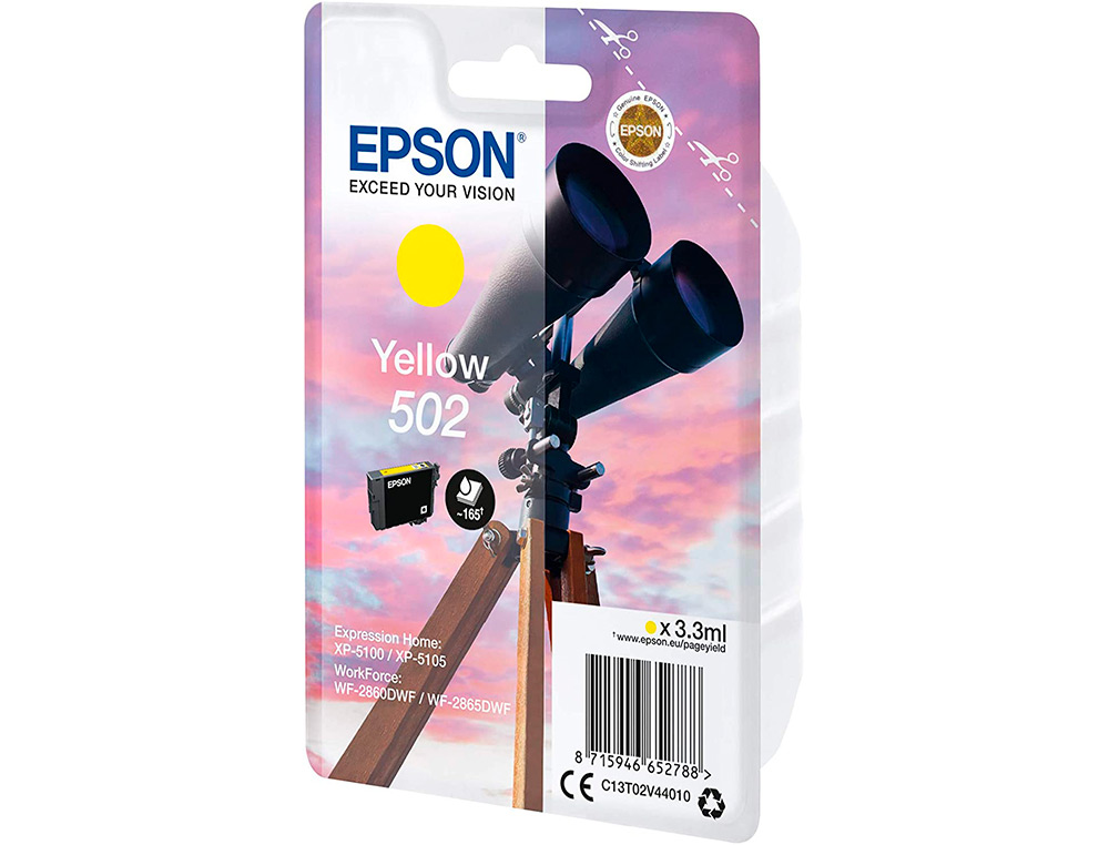 CARTOUCHE ENCRE  EPSON SINGLEPACK 502 INK JAUNE