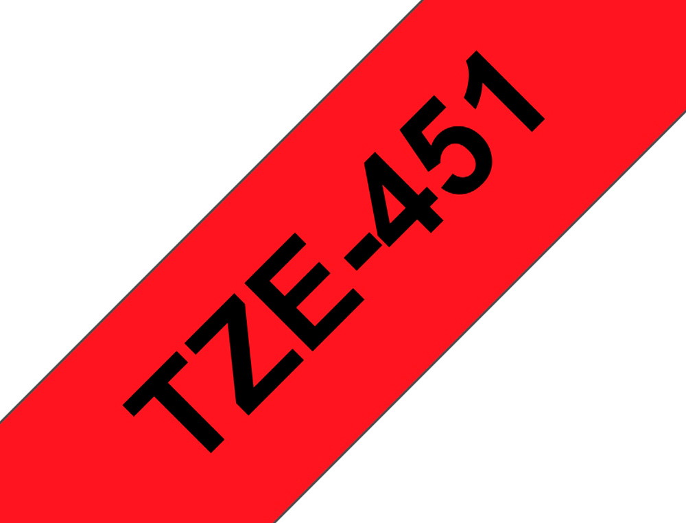RUBAN BROTHER P-TOUCH TZE451 24 MM NOIR/ROUGE