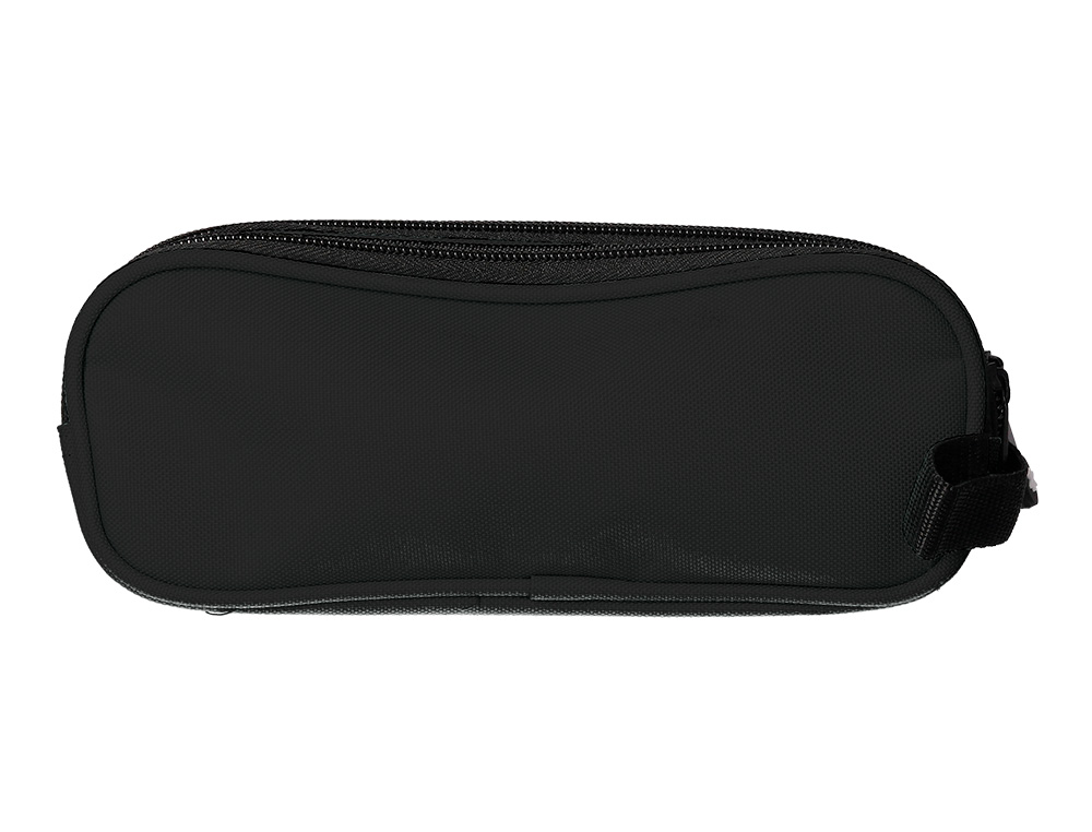 TROUSSE SCOLAIRE ANTARTIK OVALE 2 COMPARTIMENTS         210X60X80MM COLORIS NOIR