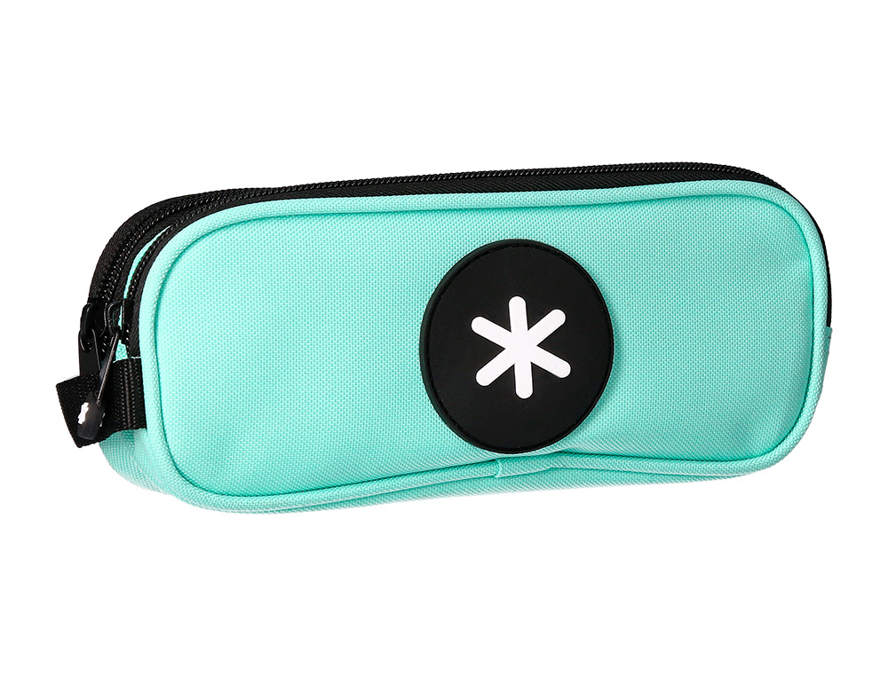 TROUSSE SCOLAIRE ANTARTIK OVALE 2 COMPARTIMENTS         210X60X80MM COLORIS VERT      MENTHE