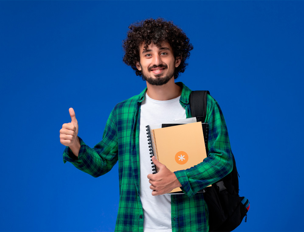 CAHIER SPIRALE ANTARTIK A4 160P 90G COUVERTURE REMBORDEE 5X5MM 4 TROUS 1 BANDE COLORIS JAUNE