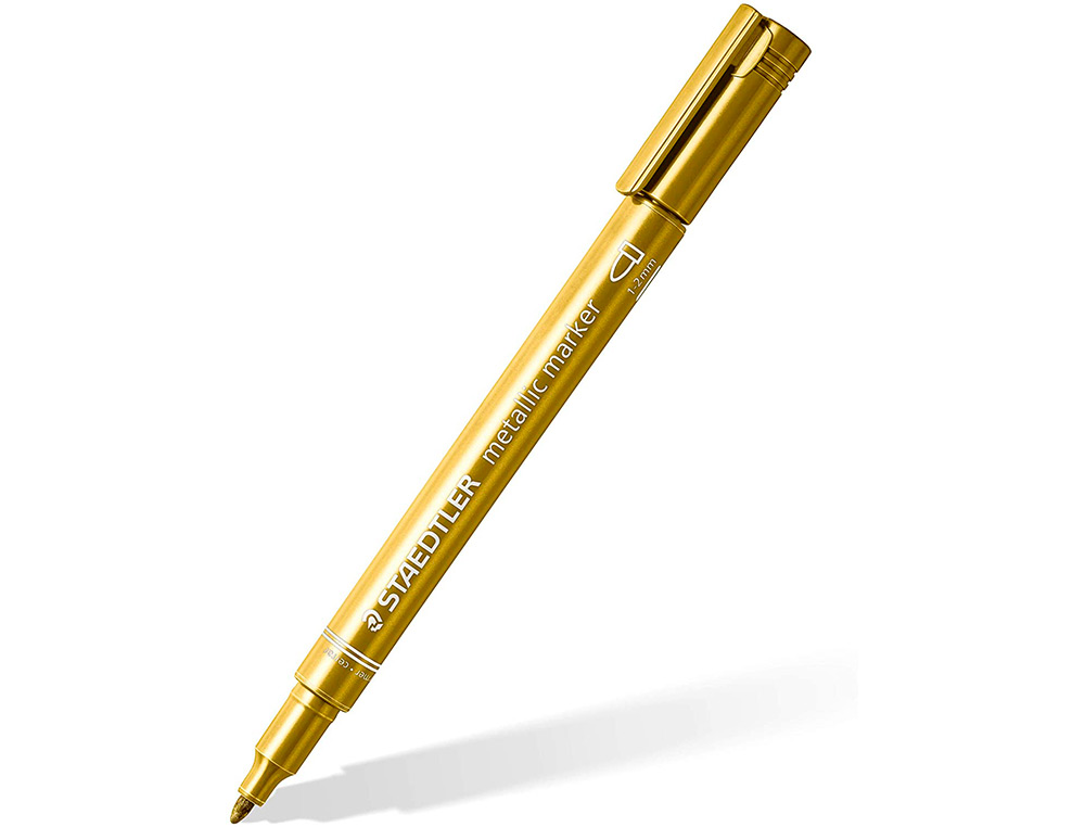 MARQUEUR STAEDTLER CORPS METALLIQUE 8323 POINTE OGIVE 2,7MM TRACE 1 A 2MM PACK DE 10 ASSORTIS