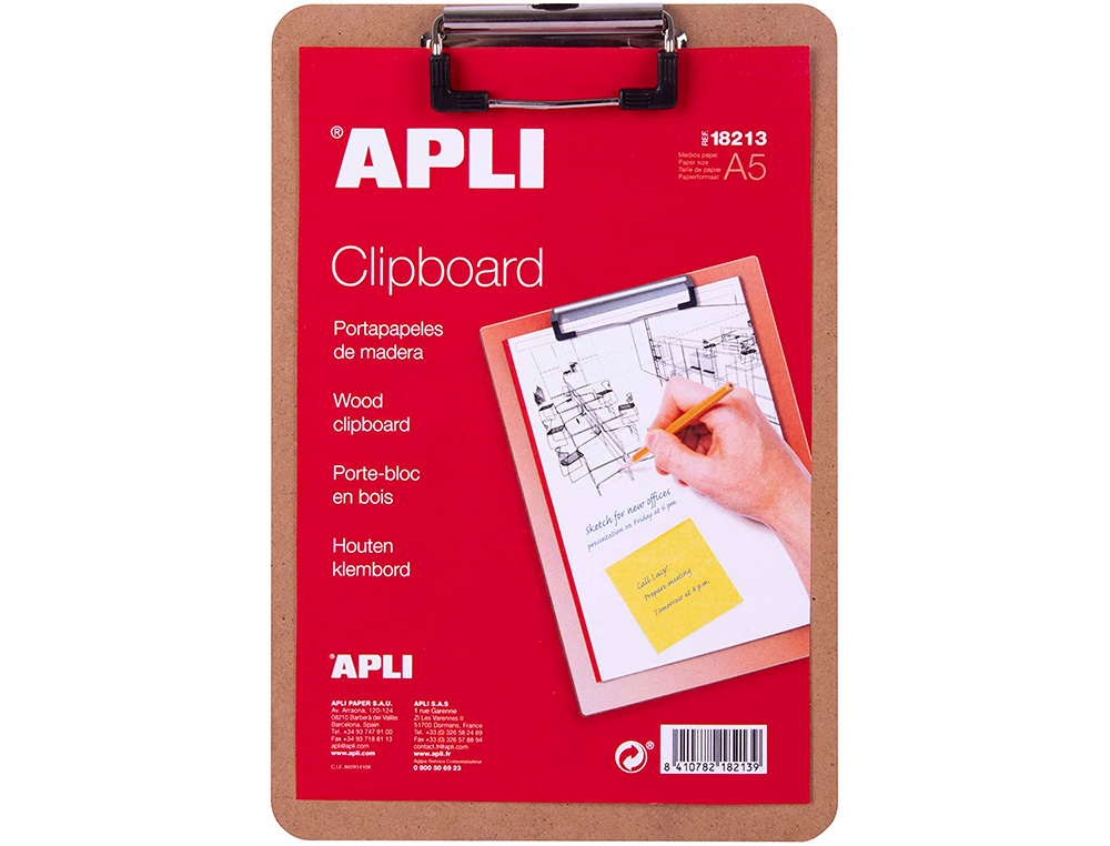 PORTE-BLOC  APLI EN BOIS FORMAT A5