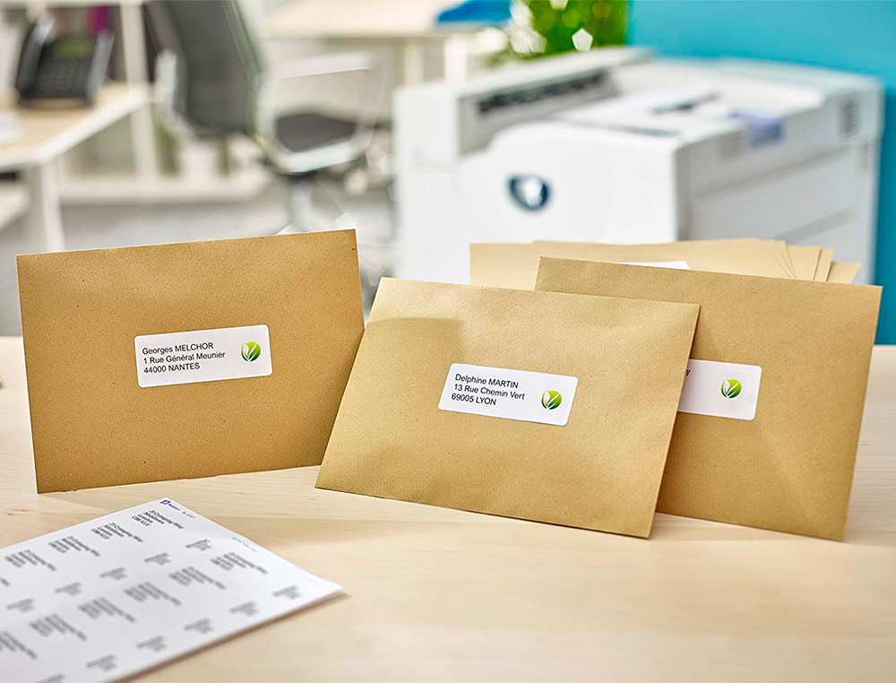 ETIQUETTE AUTOCOLLANTE AVERY ADRESSE RECYCLEE LASER BLANC  99,1 X 57MM BOITE DE 1000     ETIQUETTES BOITE DE 150