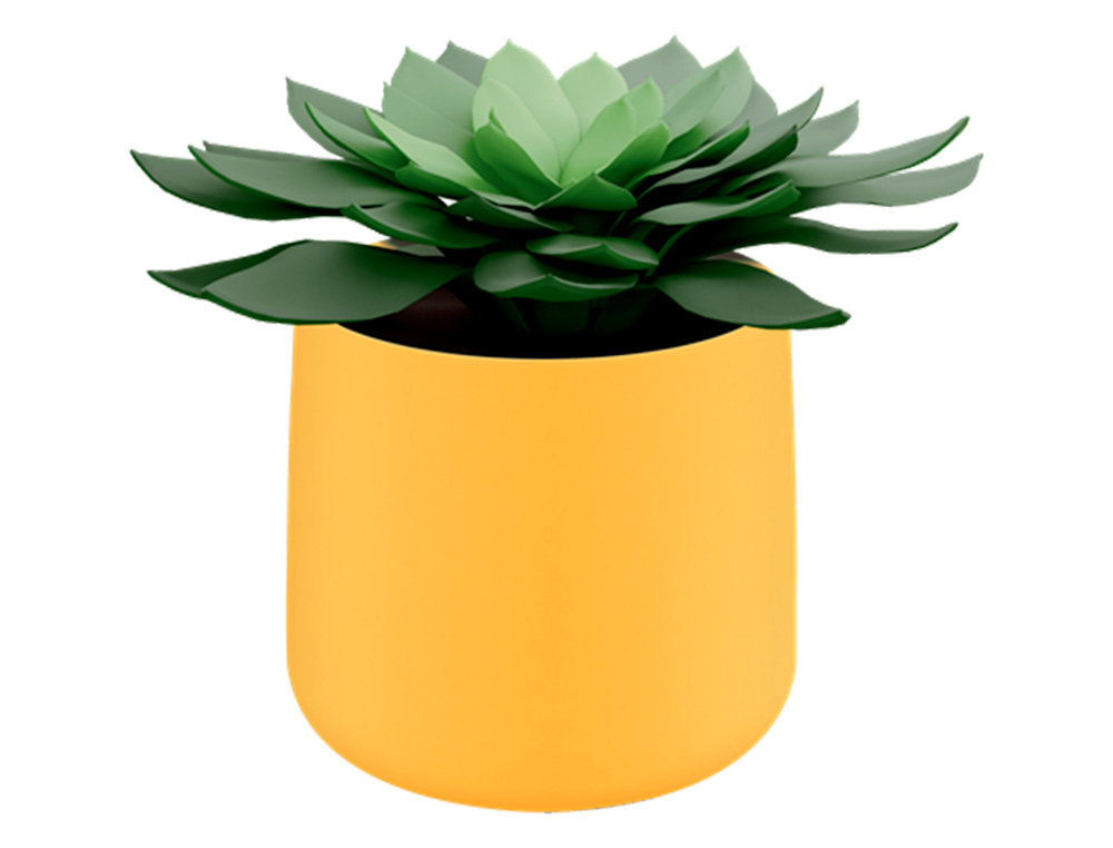 POT POUR PLANTE LEITZ COSY CERAMIQUE DIMENSIONS: 130 X   143 X 143 MM COLORIS JAUNE