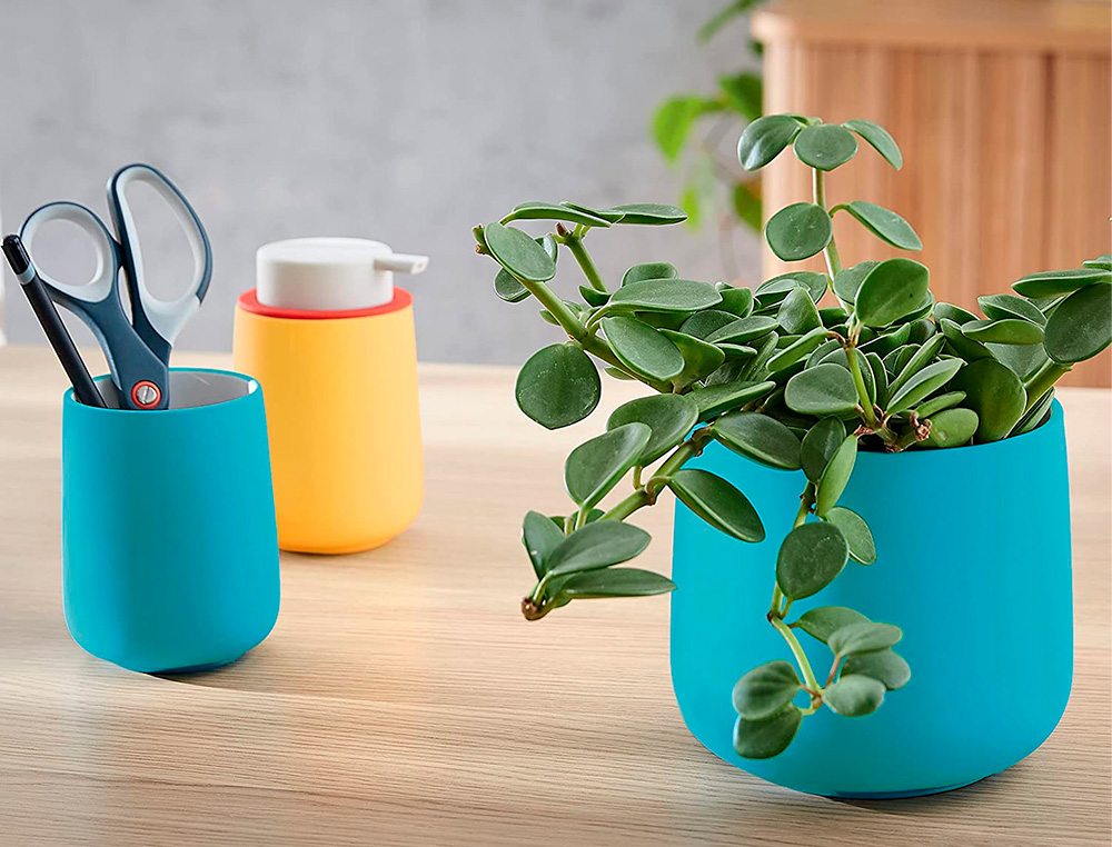 POT POUR PLANTE LEITZ COSY CERAMIQUE DIMENSIONS: 130 X   143 X 143 MM COLORIS JAUNE