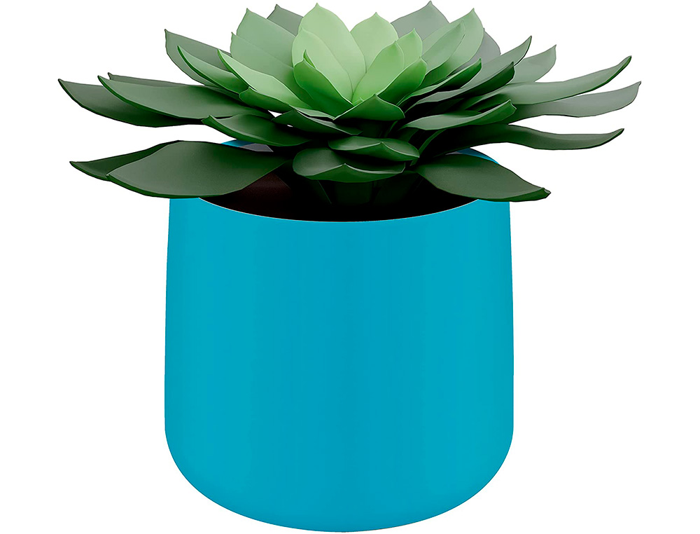 POT POUR PLANTE LEITZ COSY CERAMIQUE DIMENSIONS: 130 X 143 X 143 MM COLORIS BLEU
