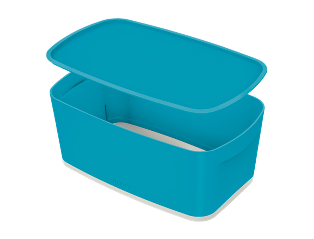 BOITE DE RANGEMENT LEITZ COSY MY BOX PETIT FORMAT AVEC      COUVERCLE  COLORIS BLEU