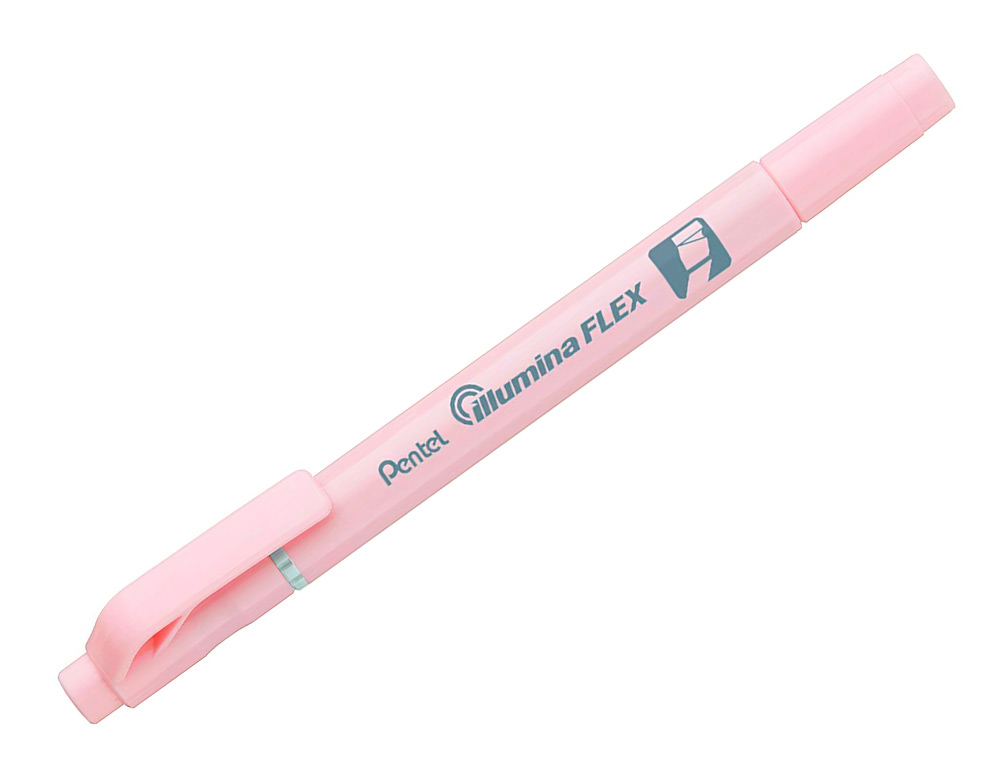 SURLIGNEUR PENTEL ILLUMINA FLEX BI-POINTE ROSE PASTEL