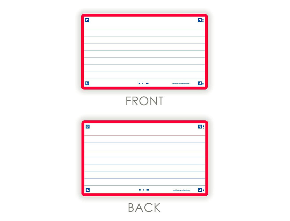 FICHES BRISTOL OXFORD FLASH 2.0 75X125MM 32 FICHES/FILM   L7MM CADRE ROUGE