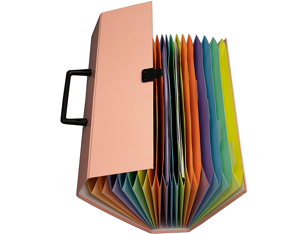 TRIEUR EXACOMPTA FAMILIAL A POIGNEE AQUAREL ASSORTIE 18   COMPARTIMENTS
