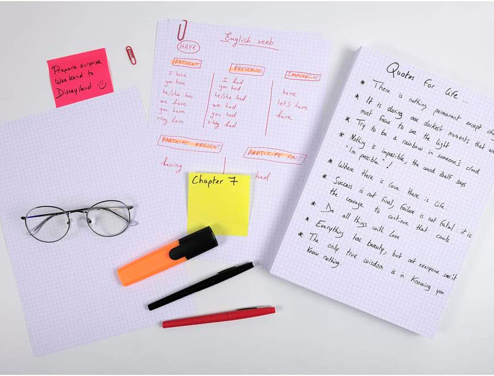 ETUI 100 FICHES EXACOMPTA BRISTOL QUADRILLEE 5X5 NON    PERFOREE BLANC 210X297MM