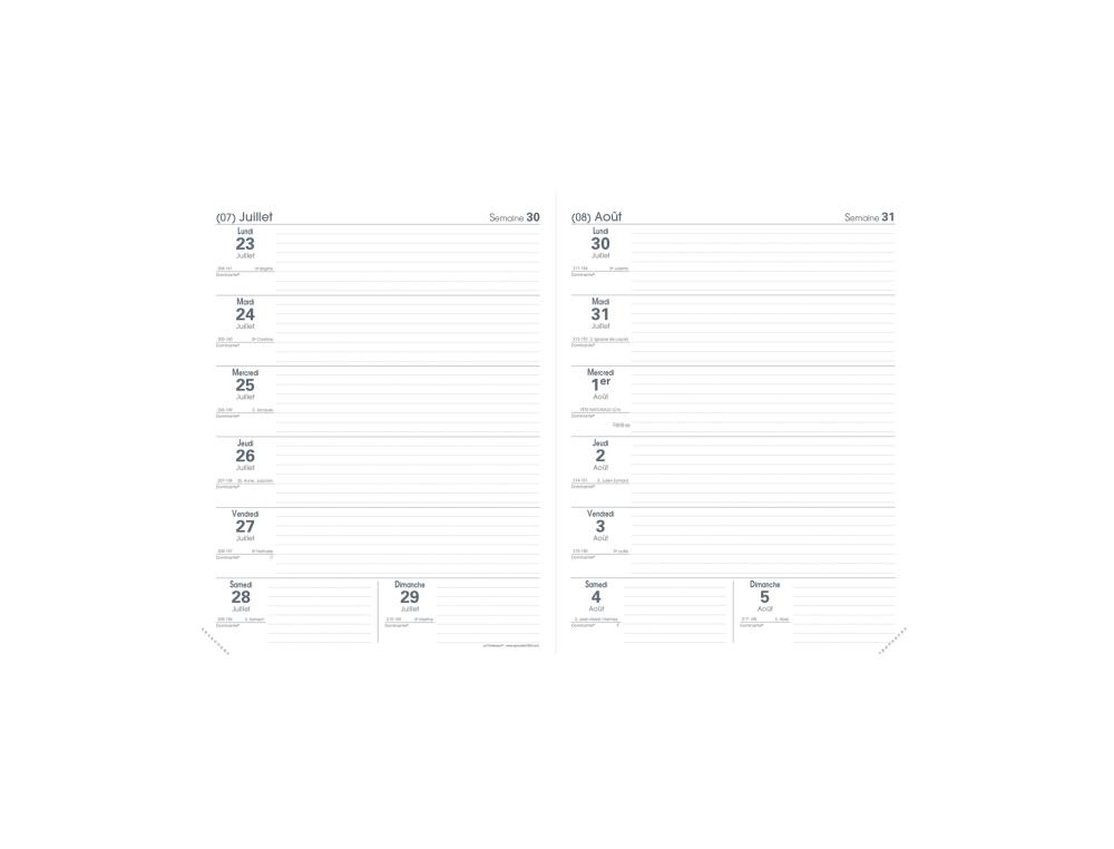 AGENDA QUO VADIS LE PROFESSEUR CLUB 210X270 MM 2 SEMAINES SUR 2 PAGES 12 MOIS NAVY