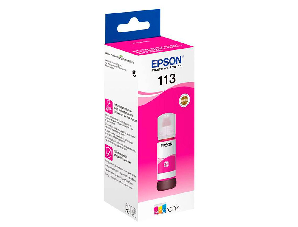 CARTOUCHE ENCRE EPSON ECOTANK C13T06B340 T113 MAGENTA