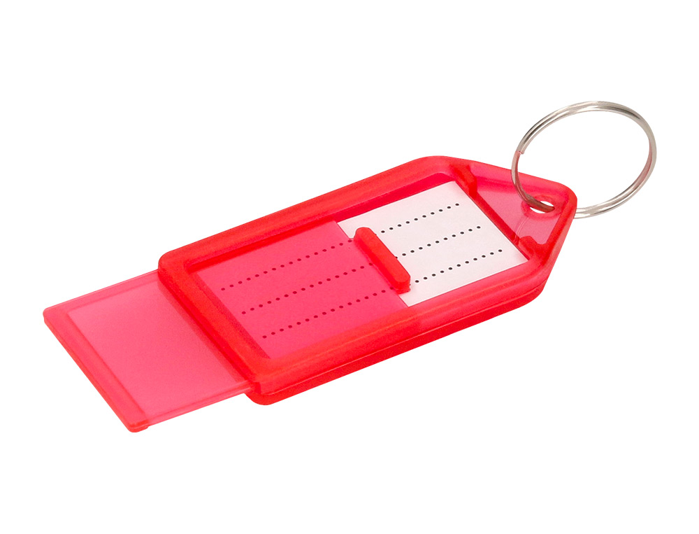 PORTE-CLES Q-CONNECT PORTE-ETIQUETTE PREMIUM       COLORIS ROUGE BOITE 40 UNITES