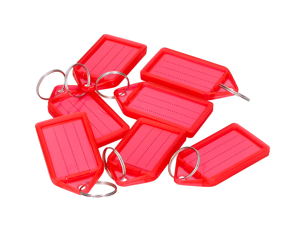 PORTE-CLES Q-CONNECT PORTE-ETIQUETTE PREMIUM       COLORIS ROUGE BOITE 40 UNITES