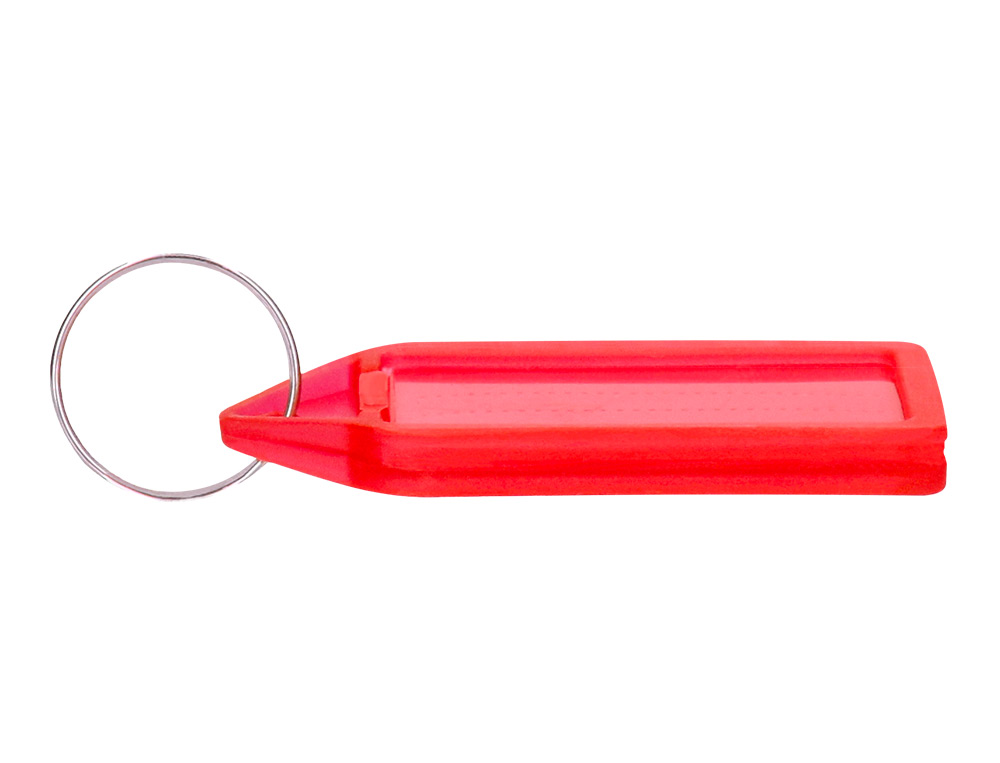 PORTE-CLES Q-CONNECT PORTE-ETIQUETTE PREMIUM       COLORIS ROUGE BOITE 40 UNITES