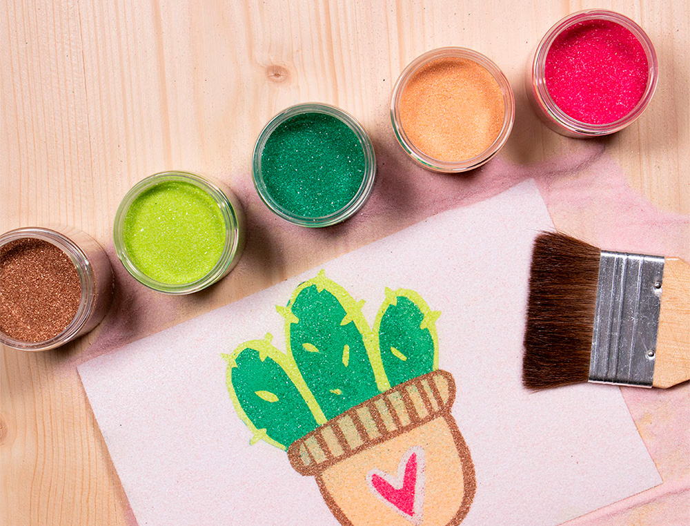 SABLE DE COULEURS TURQUOISE 600 GR