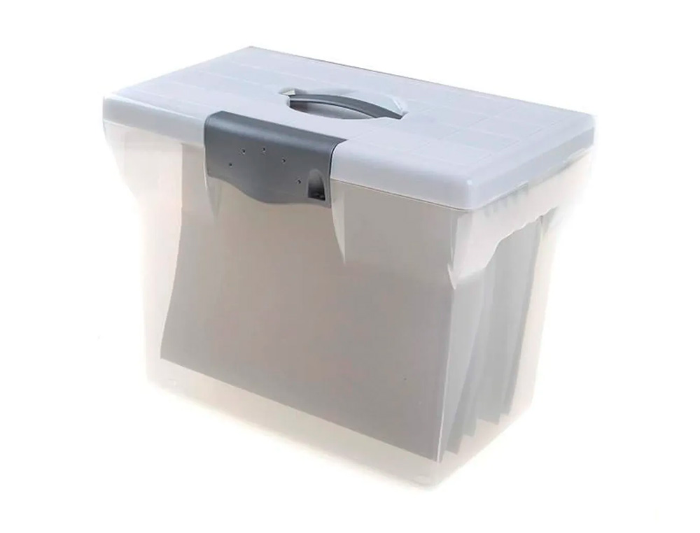 VALISETTE PIERRE HENRY POLYPROPYLENE 370X290X230MM 5 DOSSIER SUSPENDUS FOND V      POIGNEE ESCAMOTABLE  NEUTRE