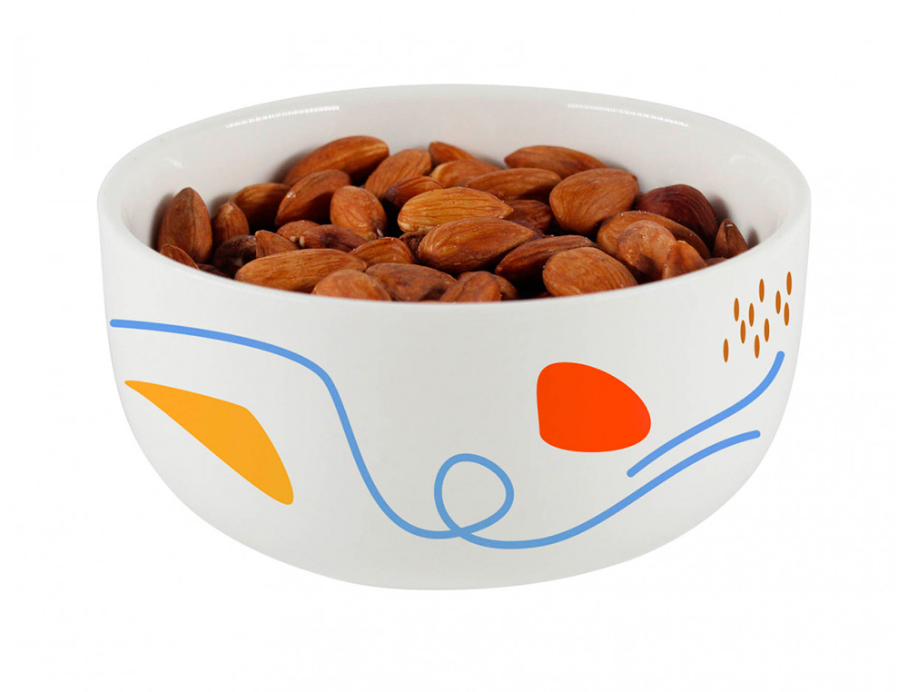 BOL EN CERAMIQUE SODERTEX - 11,5 X 7 CM - 6 PCS - 1       COLORIS