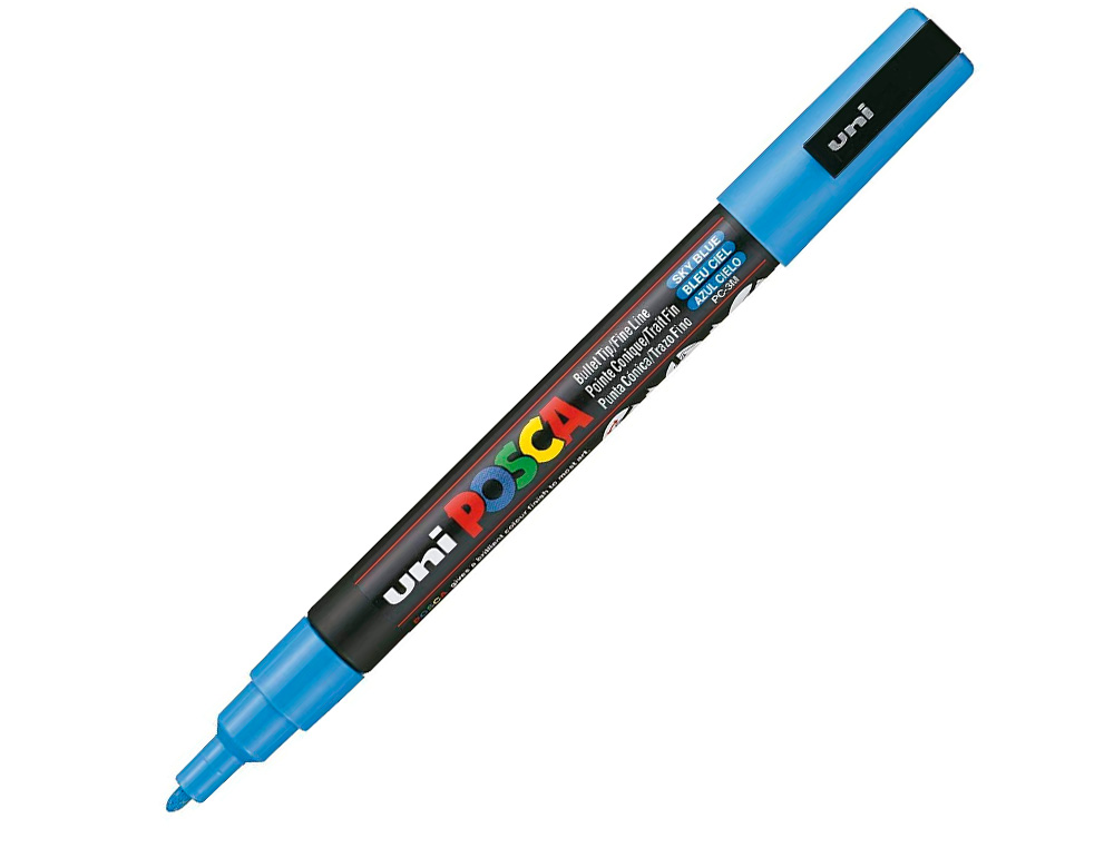 MARQUEUR POSCA CONIQUE POINTE FINE COLORIS BLEU CIEL