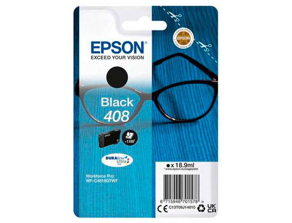 CARTOUCHE EPSON JET D'ENCRE 408 NOIR 1100P