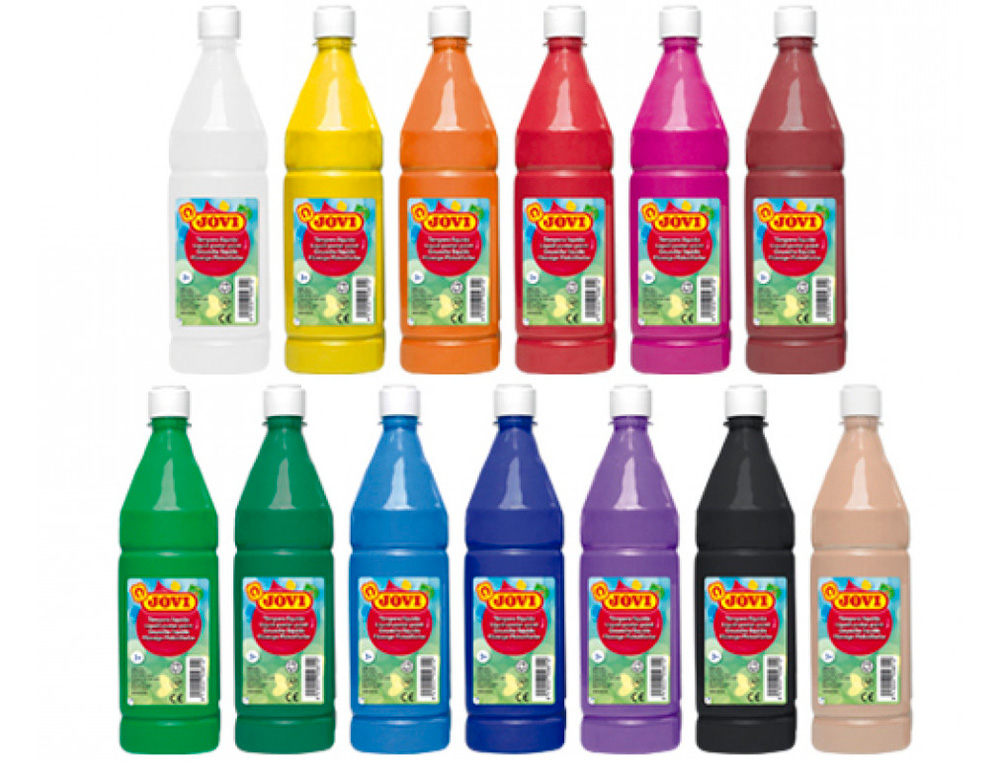 GOUACHE JOVI LIQUIDE BOUTEILLE 1000 ML. VERMILLION.