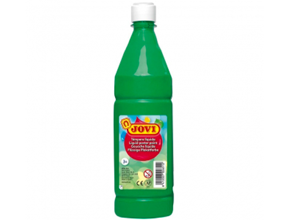 GOUACHE JOVI LIQUIDE BOUTEILLE 1000 ML. VERT       MOYEN.
