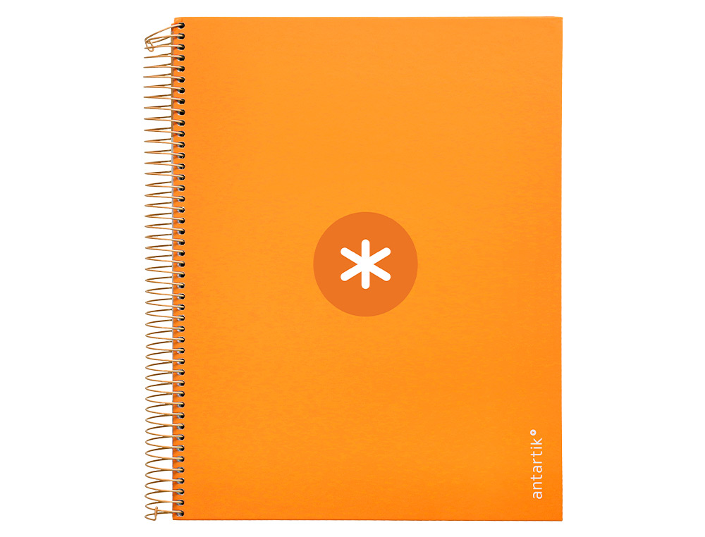 CAHIER SPIRALE ANTARTIK A4 240P 90G REMBORDE 5X5MM       MICROPERFORE 5 BANDES 4 TROUS COLORIS JAUNE MOUTARDE